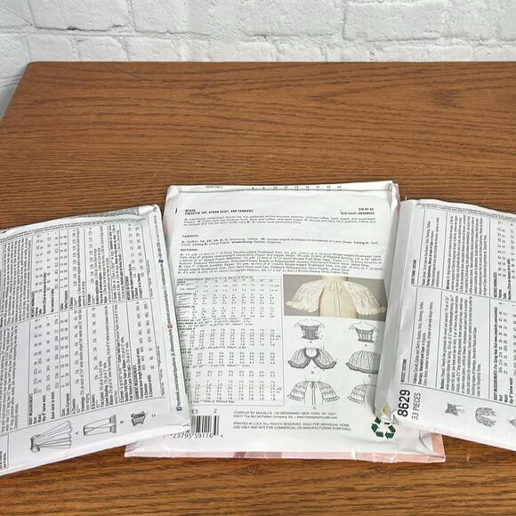 Set of 3 Costume Patterns Civil War  Firefly Path  & Bouquet Du Fleur All new - Picture 6 of 7